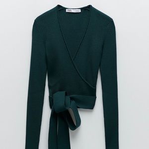 Zara knit wrap top